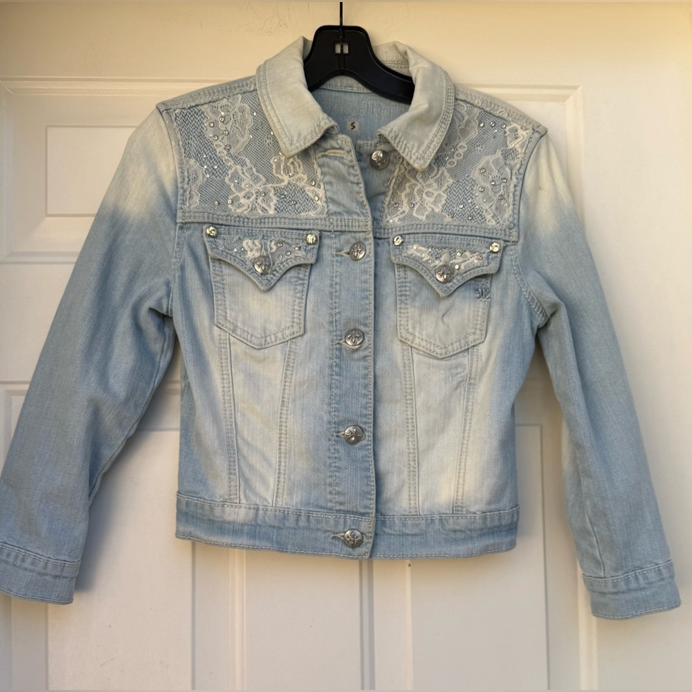 Miss Me Light Blue Denim Jacket